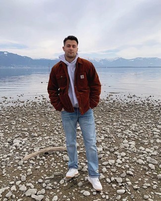 Как носить куртку-рубашку с худи мужчине