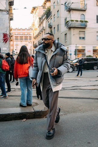 Как носить куртку-рубашку с курткой-пуховиком мужчине