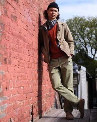 Как носить куртку-рубашку с свитшотем мужчине