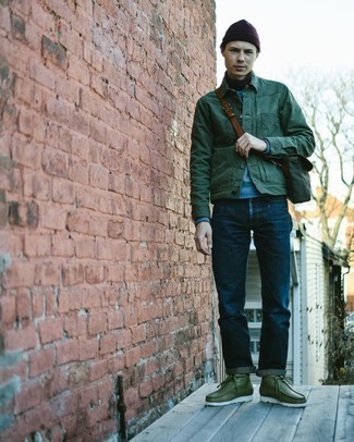 Как носить куртку-рубашку с свитшотем мужчине