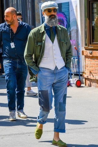 Как носить куртку-рубашку с жилетом