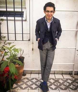 Как носить куртку-рубашку с жилетом