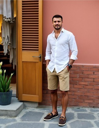 Как носить рубашку с шортами мужчине