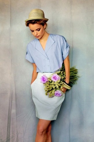 С чем носить рубашку с коротким рукавом женщине