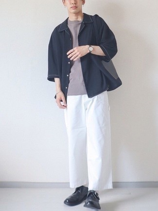 Как носить рубашку с коротким рукавом с монками