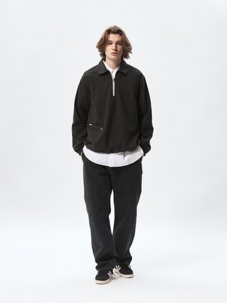 Как носить рубашку с коротким рукавом с ветровкой мужчине