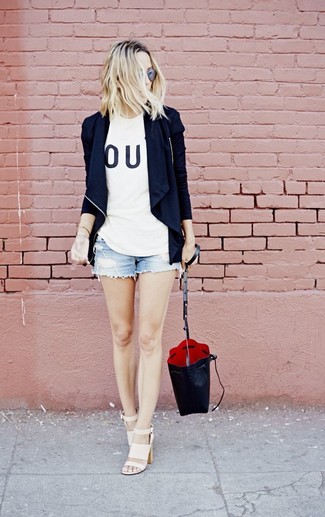 Как носить шорты с кардиганом женщине