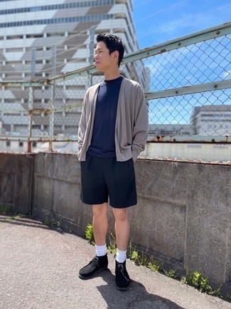 Как носить шорты с кардиганом мужчине