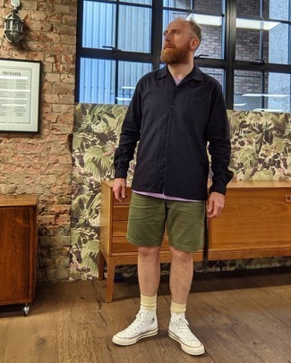 Как носить шорты с высокими кедами мужчине