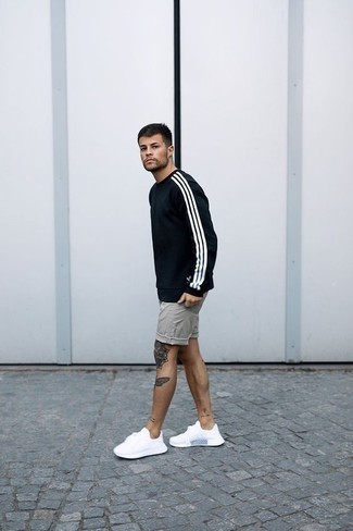 Как носить шорты с свитшотем мужчине