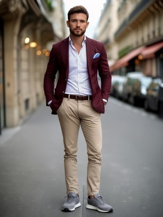 Какие пиджаки носить с серебряными кроссовками мужчине