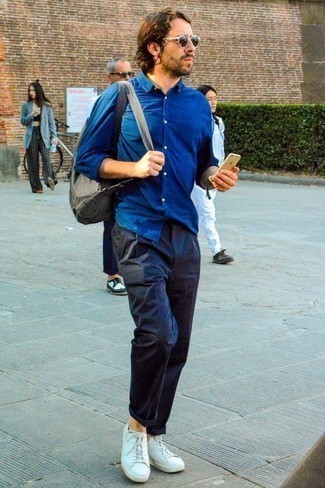 С чем носить серебряный рюкзак мужчине