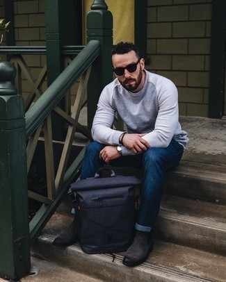 С чем носить серебряный рюкзак мужчине