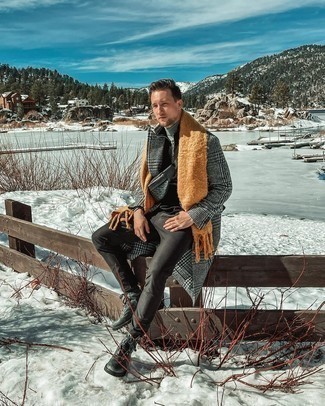 С чем носить серебряные кожаные ботинки мужчине