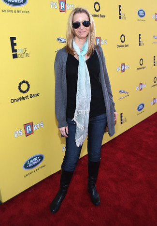 С чем носить серебряный открытый кардиган женщине