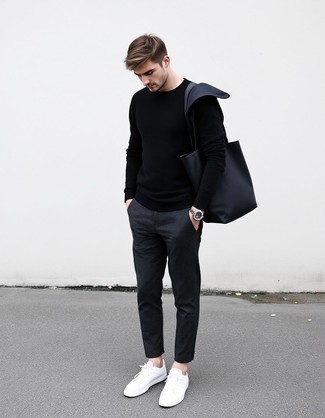 С чем носить серебряные брюки мужчине