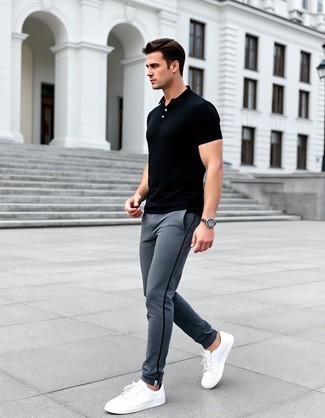 С чем носить серебряные брюки мужчине