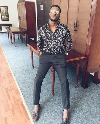 С чем носить серебряные солнцезащитные очки мужчине