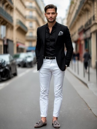 С чем носить серебряные лоферы с кисточками