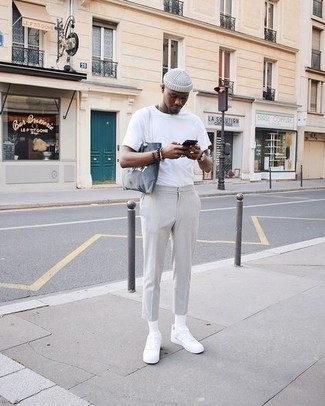 С чем носить серебряную большую сумку мужчине