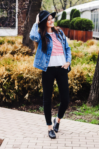 Как носить джинсы скинни с брогами