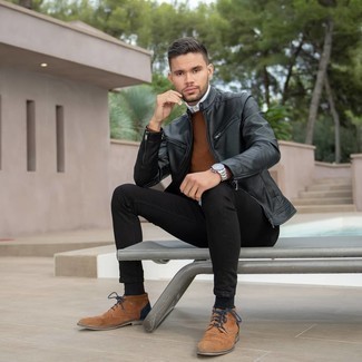 Как носить зауженные джинсы с ботинками дезертами