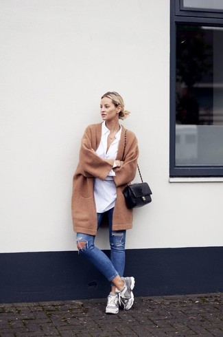 Как носить джинсы скинни с туникой