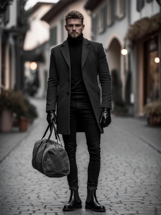 Как носить зауженные джинсы с водолазкой мужчине