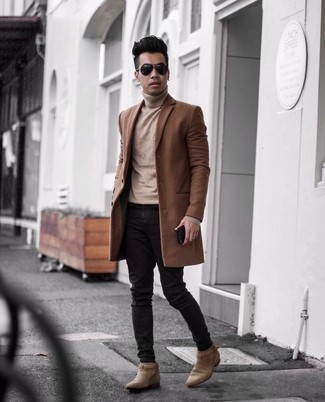 Как носить зауженные джинсы с водолазкой мужчине