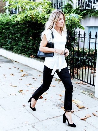 Как носить топ без рукавов с туфлями