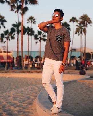 Как носить слипоны с джинсами мужчине