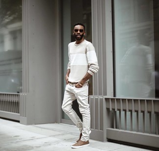 Как носить слипоны с джинсами мужчине