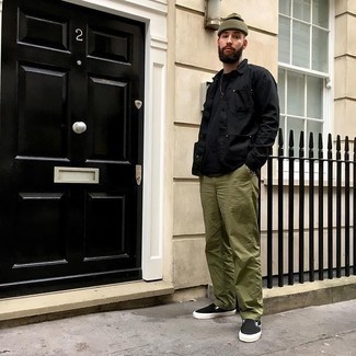 Как носить слипоны с курткой-рубашкой мужчине