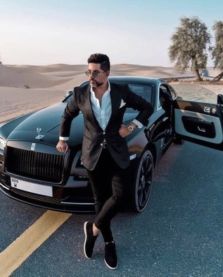 Как носить слипоны с костюмом