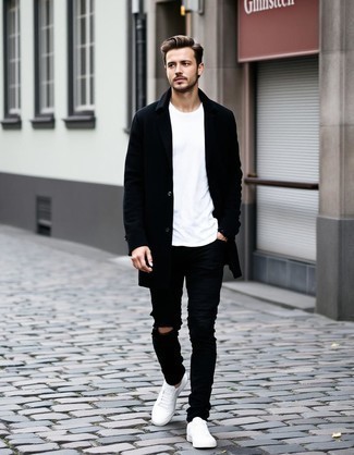 С чем носить кеды мужчине в холод