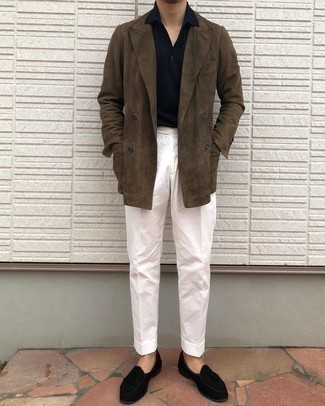 С чем носить замшевый пиджак мужчине