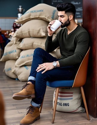 С чем носить замшевые ботинки броги