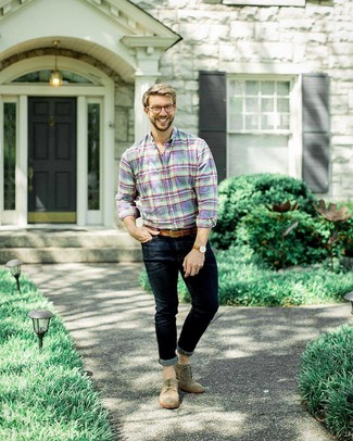 С чем носить замшевые броги