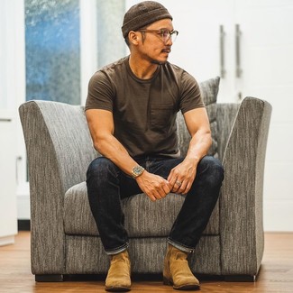 С чем носить замшевые ковбойские сапоги мужчине