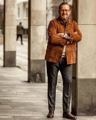 С чем носить замшевую полевую куртку