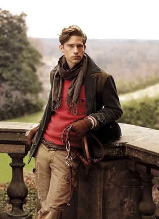 С чем носить замшевые перчатки мужчине