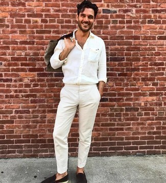 С чем носить замшевую большую сумку мужчине