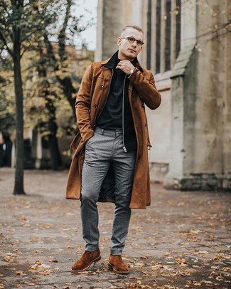 С чем носить замшевый плащ мужчине