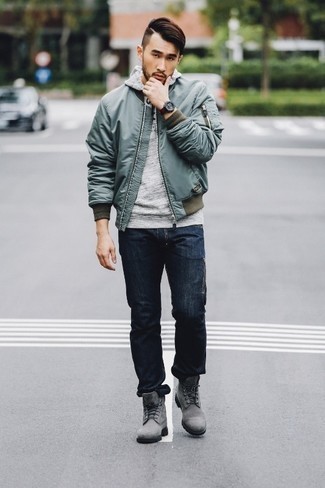 С чем носить замшевые рабочие ботинки мужчине