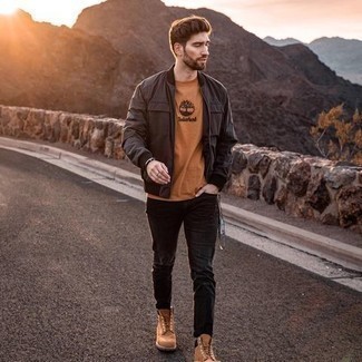 С чем носить замшевые рабочие ботинки мужчине