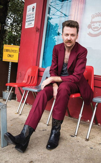 Как носить костюм с ковбойскими сапогами