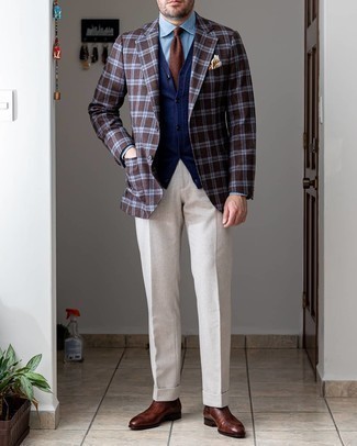 Как носить трикотажный жилет с ботинками челси мужчине