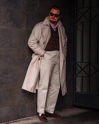 Как носить трикотажный жилет с лоферами мужчине