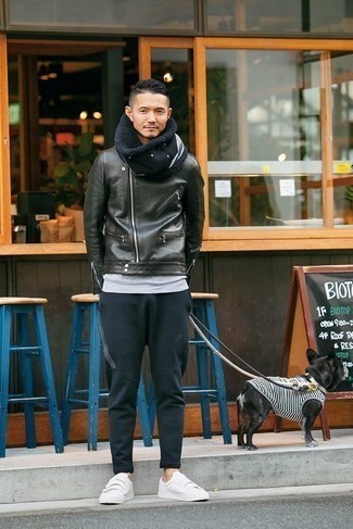 Как носить свитшот с косухой мужчине