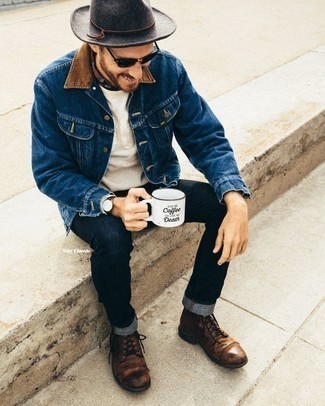 Как носить свитшот с джинсовой курткой мужчине